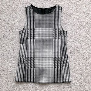 Ann Taylor XXSP Houndstooth Sleeveless Blouse